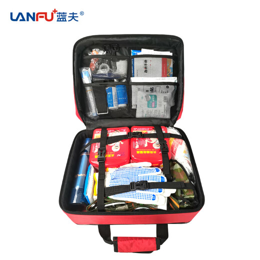 Lanfu Lanfu Protección médica Paquete de emergencia Los deportes al aire libre siempre están equipados con un conveniente paquete médico de Trauma and Trauma Care [Conjunto de rescate 40 Categoría de 82 piezas] LF-12102B