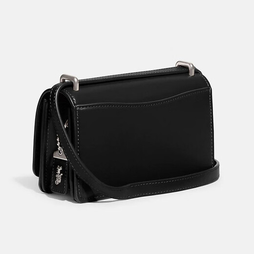 蔻驰（COACH） Bandit Crossbody 女士斜挎包 简约时尚翻盖式单肩包礼物 CD724 黑色
