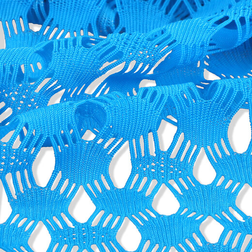 Mesh thong men's underwear fully transparent breathable sexy sexy plaid hollow men's underwear blue L