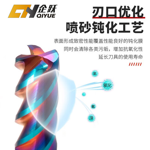 Tungsten steel milling cutter 65 degree 4-edged flat knife Carbide 4-edged high-hardness quenched gong knife CNC CNC tool extended end mill 65-degree 4-edged flat knife for steel D1*3*D4*50L