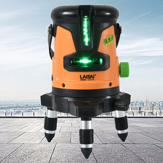 LAISAI Green Light Level 2 Linien mit verbessertem Licht Laser LSG671SD Outdoor Slash -Markierungsmessmesser Laise 2 Linien mit 3 Punkten Green Light 671SD mit Punkten