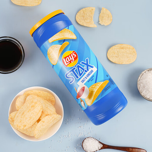 Las papas fritas con botella de vinagre y con sabor a sal de Lay 155.9g importadas de bocadillos de México Food Food
