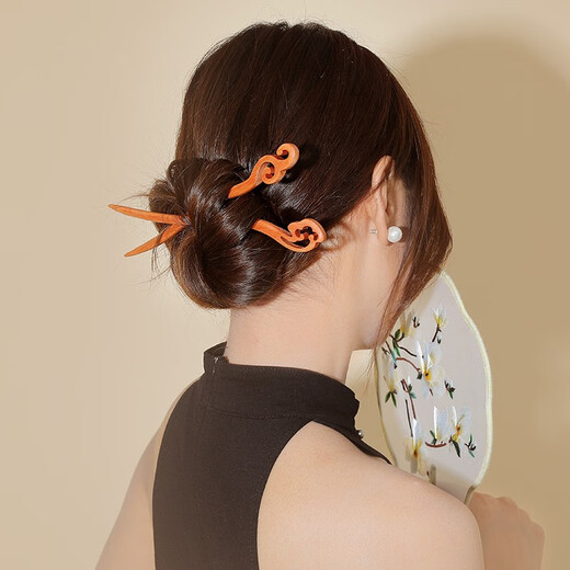 Landianpan handmade peach wood hairpin, ancient style hairpin, Chinese style ethnic style hairpin, gift for girlfriend, peachwood hairpin, Yilu has you