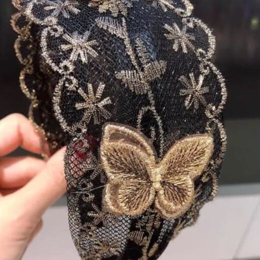 Dream wide toothed headband with bow, white hair cover artifact, lace hairband, hairpin, hairpin, female headband, butterfly gold