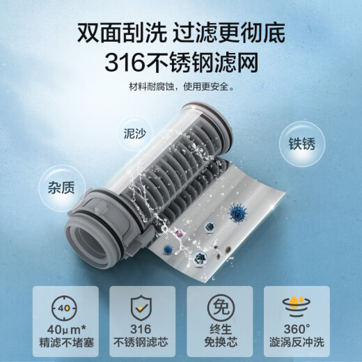 Haier Pre-filter Backwash Household Large Flux Whole House Purifier Central Water Purifier Filter Water Pipe Filter Pre-filter HSW-PF2A