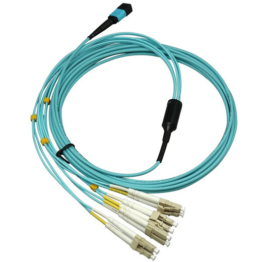 辉宏时代 光纤跳线MPO-MPO/LC/FC8芯12芯24芯OM4万兆多模40G/100G/200G/400G一分四光模块跳纤MTP集束光缆 MPO-LC8芯（OM3） 1米
