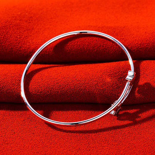 Yuan Shengfu's new PT950 fashionable, simple and versatile star platinum bracelet, elastic platinum bracelet, 7.65g, ring 58mm