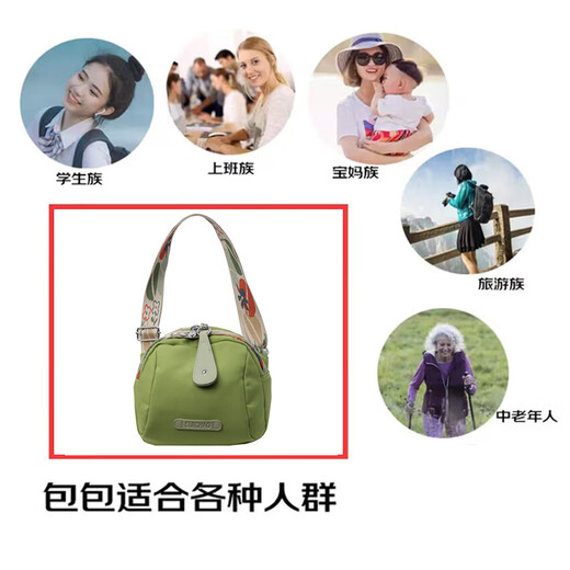 松团团 SQUIRREL.TT女包帆布2025新款贝壳包单肩包斜挎包包休闲运动旅行徒步挎包布包 白色
