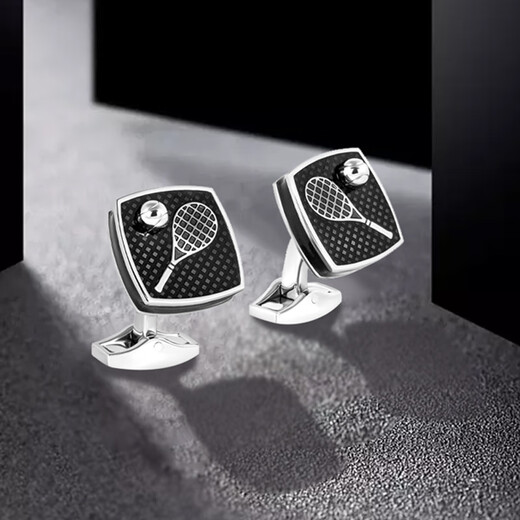 
TATEOSSIAN British tennis racket cufflinks men's French shirt cuffs nails light luxury gifts for holiday birthday gifts for boyfriends Tennis racket cufflinks - black (spot)