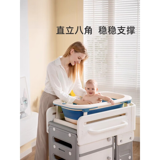 创京懿选多功能尿布台台式曼龙尿布台婴儿护理台婴儿多功能按摩换尿布台可 尿布台+乳胶垫+挂篮