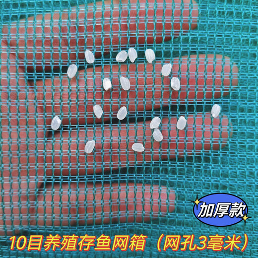 Fish farming cage, fish storage cage, bullfrog and eel fry cage, thickened cage, custom-made fishing net, aquaculture cage, 5 mesh (4 mm mesh) stamped version, 1 meter long-1 meter wide-1 meter high