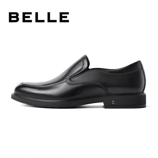 Belle Comfortable Genuine Leather Dress Shoes Men's New Black Round Toe Business Leather Shoes B3GK7CM1 Black 39 (245mm)