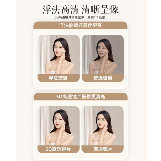 拜浦全身镜穿衣落地镜子家用简约壁挂贴墙网红女生卧室挂墙摆放试衣镜 典雅白50*160摆挂两用 破损必赔 【加厚防爆 超清成像】