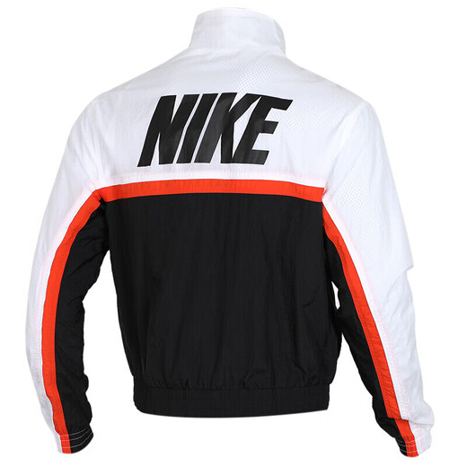 耐克（NIKE）新款外套男装夏季时尚复古大Logo运动服休闲连帽针织开衫夹克AR30 AV9756-100梭织防风立领  S