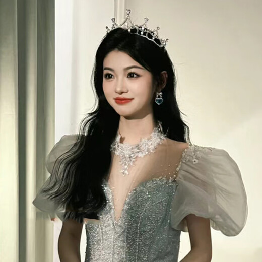 Geburtstagskrone der 18-jährigen weiblichen Kopfbedeckungskronkronhaarzubehör High-End-Prinzessin Brautkleid Hochzeit Accessoires Barock koreanische Krone