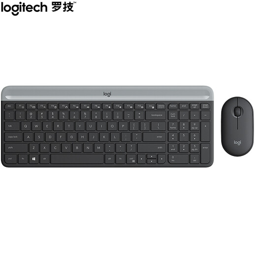 Ensemble clavier et souris Logitech Fashion Series MK470 Ensemble clavier et souris sans fil ultra-mince gris étoile avec récepteur sans fil 2,4 G