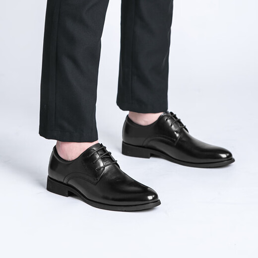 Playboy (PLAYBOY ESTABLISHED 1953) classic men's lace business wedding leather shoes British round toe formal shoes men's shoes 5DW009049D01 black 39