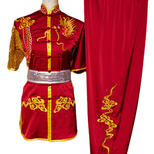 Jiayuanhang professional martial arts performance uniforms martial arts school student colorful uniforms martial arts competition uniforms practice uniforms competition performance uniforms high-end customized styles three white and blue gradient one size fits all