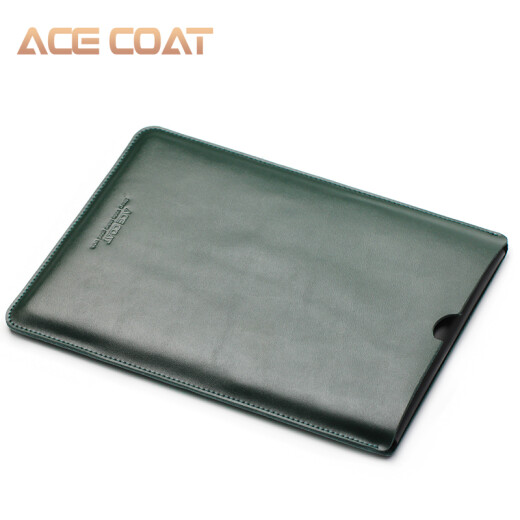 ACECOAT cowhide computer bag suitable for Apple notebook MacbookPro14 inner liner Air13.6M3M2 protective sleeve [computer bag + power supply bag] dark green Air/Pro 13 inches (2022)
