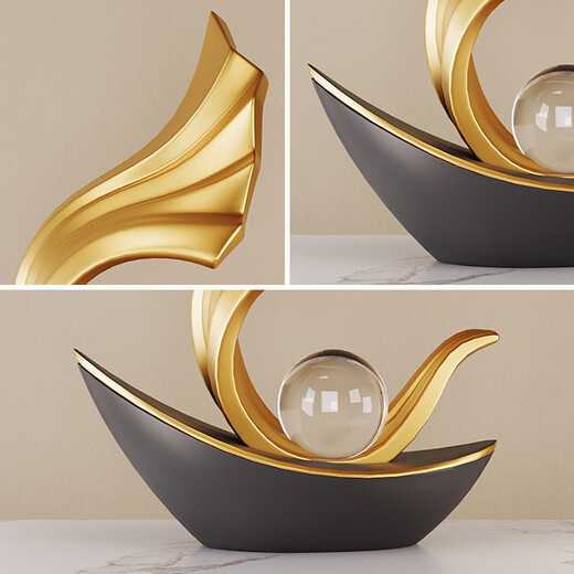 Yunya has smooth sailing, light luxury, high-end living room soft decorations, TV cabinet, wine cabinet, office art entrance, Caiyuan Guangjin decorations