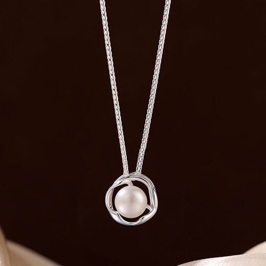 LAST KISS999 pure silver pearl necklace for women 2025 new light luxury niche high-end clavicle chain for Valentine's Day gift 999 silver pearl necklace