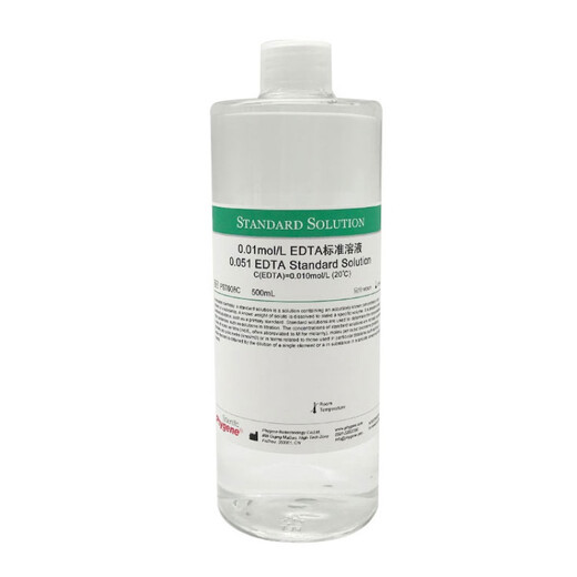 EDTA standard solution disodium ethylenediaminetetraacetate standard titrant 0.1M 0.05M 0.01M 0.1mol/L-500mL