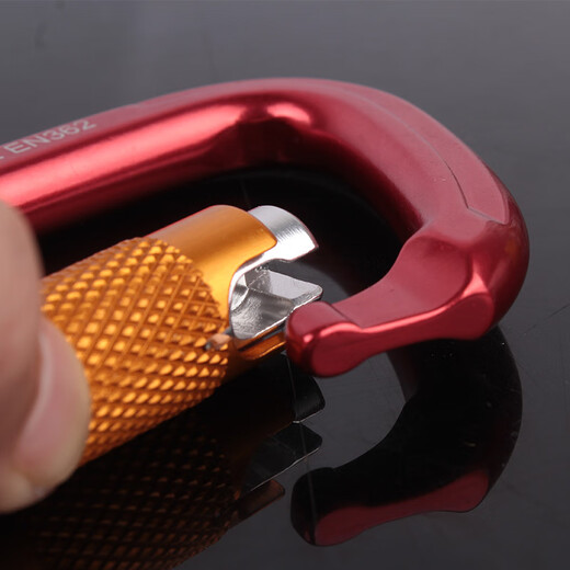 Golm MAIN LOCK SÉCURITÉ BOUCLE CARABILE Aluminium ALLIAGE Spring Backle Rock Rock Speed ​​Downhill Équipement D Type Automatique Lock CB967 Rouge