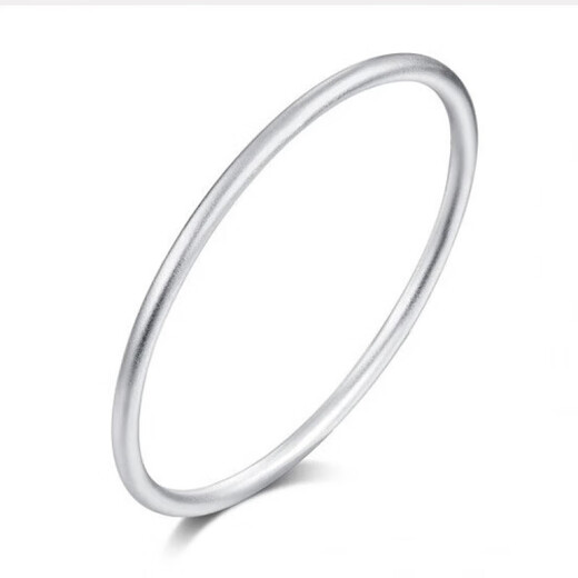 Lao Fengxiang solid ancient French silver bracelet plain ring silver bracelet 999 pure silver bracelet girlfriend wife birthday gift silver jewelry pure silver 54# about 22 grams