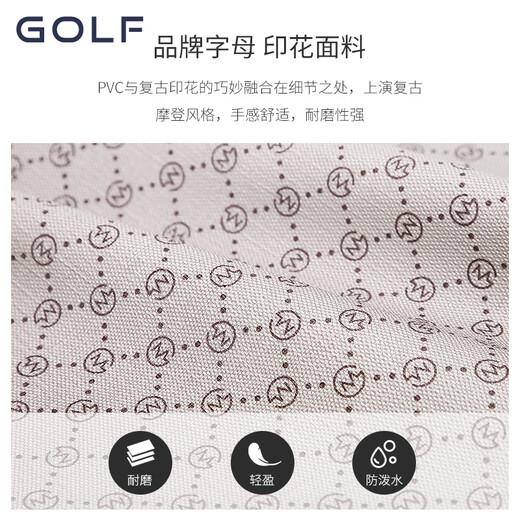 Golf (GOLF) short wallet for women fashion printed women's coin wallet multi-function card bag coin clip ticket bag portable handbag cherry pink apricot color