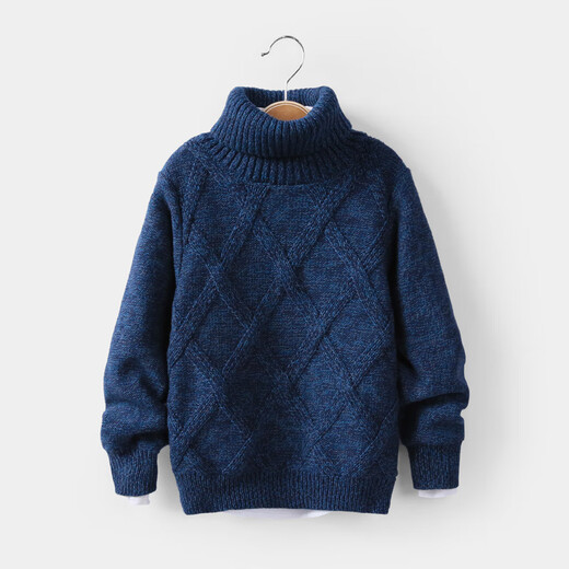 Disney handsome sweater for winter boys turtleneck thickened sweater for medium and large children plus velvet/baby warm coat 9195 shallow lotus root powder without velvet 120 Recommended 35-44 Jin [Jin equals 0.5 kg]