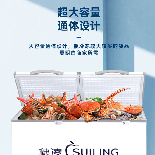 Suiling (SUILING) commercial freezer large capacity refrigerator, refrigeration freezer conversion, kitchen refrigerator, fresh cabinet, supermarket ice cream cabinet, horizontal refrigerator, single temperature refrigeration and freezer conversion refrigerator, BD-728 [Consultation discount]