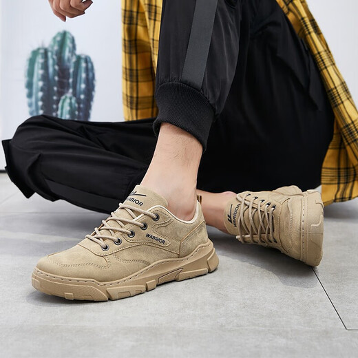Huili Warrior Zapatos casuales, tendencia de moda zapatos versátiles de tablero, zapatos de estilo de trabajo, zapatos para hombres, zapatos deportivos al aire libre, WXP (WZ) -0304 Caki 40