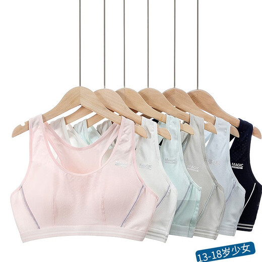 Yu Zhaolin (Yuzhaolin) Girls Unterwäsche Schülern Mädchen der Entwicklungshochschule Junior High School Schocksicherer 16-jähriger Fixed Cup Sport Bra 9215 Navy 1 Stück XL 85 (100-115jin [Jin entspricht 0,5 kg]))