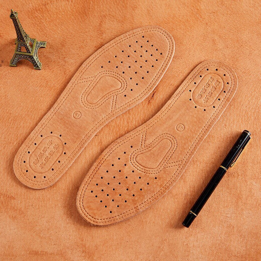 HKNNS Cow-Absorbing, Anti-Odor, Absorbing and Breathable INSERSE SPORT Cuir INSTERSE HOMMES and Women Spring dur, été et automne de grande taille de semelles authentiques trous en cuir [trois paires] 42