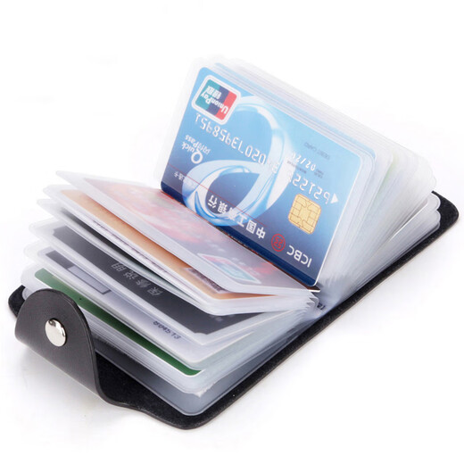 QIGER Fashionable Women's Cowhide Card Bag Men's Multi-Card Business Card Clip Business Bank Credit Card Case Leather Driver's License Brown