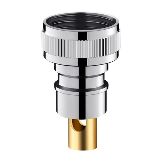 Jiumuwang fully automatic washing machine faucet water stop valve anti-falling check valve all-copper spout 4-point conversion 6-point connector silver model copper 4-point automatic water stop rod