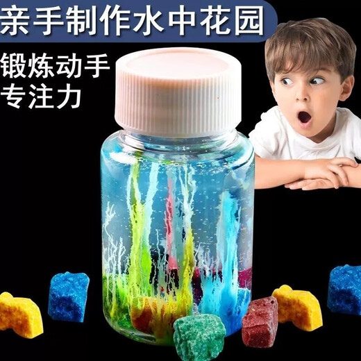 Shiyan Liangpin Children's Experimental Water Garden DIY Chemistry Primary School Students Scientifically Made Silicate Nano-Grown Stone Magic Stone Toy Water Garden (3 Sets) with Instructions