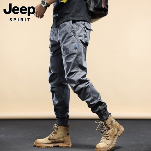 Jeep Spirit2024 Nuevos pantalones casuales para hombres de primavera y otoño Autumn American Velvet Pants de montaña Pantalones largos de montaña Multi-Waring 679 Black 30 (recomendado 120-130 Jin [Jin equivale a 0.5 kg])