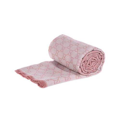 Gucci Gucci scarf autumn and winter shawl tassel double G pattern wool Gucci warm fashion couple scarf scarf pink double G pattern 281942 3G704 6978
