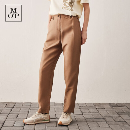 Marc O'Polo/MOP【商场同款】春夏直筒薄款简约透气长款休闲裤女 藏青色898 34 160