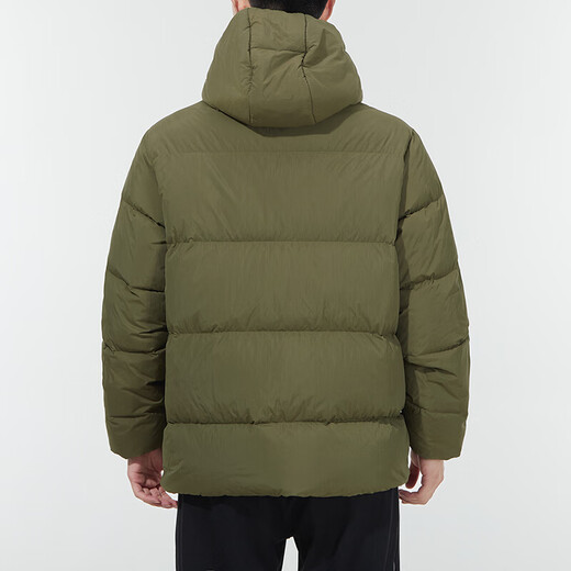 阿迪达斯 （adidas）三叶草男装羽绒服冬季新款潮流户外连帽加厚保暖舒适上衣官网 H13563 橄榄绿80%灰鸭绒 S