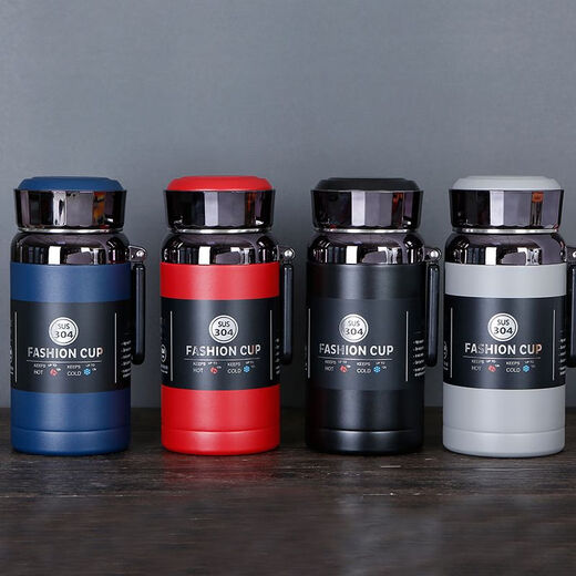 
Zhenshui Kaipeng male and female students 316 vacuum stainless steel thermos portable large capacity outdoor sports water cup 600ml 7170 white 701ml-900ml