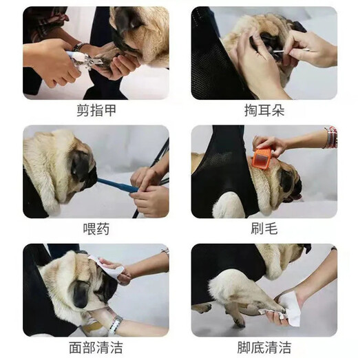 Lanswood Cat Hammock Cat Nail Trimmer Pet Grooming Hammock Fixer Removable and Washable Cat Hammock Artifact Anti-Scratch and Bite Army Green S Code (6-12Jin Jin equals 0.5kg) Universal for Cats and Dogs