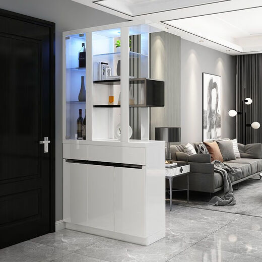 Mikeyou shoe cabinet entrance entrance entrance entrance entrance entrance entrance screen integrated partition cabinet entrance entrance living room simple wine cabinet storage cabinet double-sided storage cabinet 9898 hall cabinets (1.2 meters long) frame structure