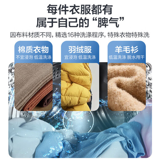 威力（WEILI）8公斤滚筒洗衣机全自动 超薄嵌入一级能效 LED显示屏以旧换新送装一体XQG80-1016PX钛金灰国家补贴