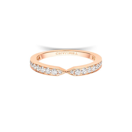 CHAUMET buyer purchasing TRIOMPHE DE CHAUMET Coronation Love Series Pair of Rings Wedding Ring Full Diamond 2.5mm 18K Rose Gold 083145 53