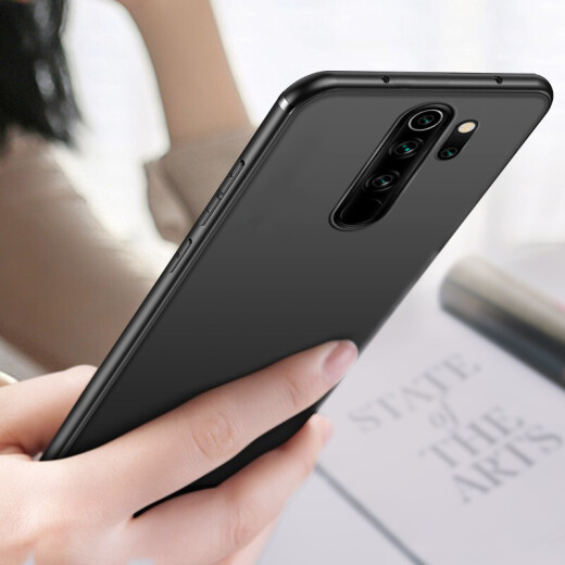 KOOLIFE Redmi note8pro mobile phone case Xiaomi Redmi NOTE8Pro mobile phone case frosted silicone soft shell/all-inclusive shell anti-fall shell Sule series-black