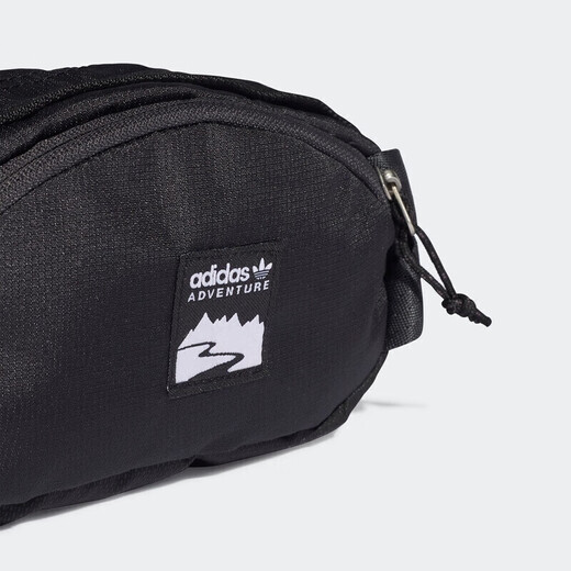 阿迪达斯 （adidas）三叶草腰包男女学生单肩包2024新款时尚百搭便携休闲包运动包 HE9720 黑色 MISC