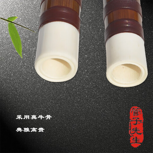 管子先生精品苦竹笛子精制横笛成人考级民族乐器专业笛子演奏古风 大降B调两节