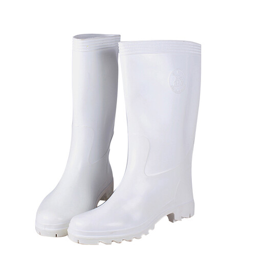 Shuang'an PM95 Küche Sanitärstiefel Ölfestes Anti-Schlupf-Wasserschuhe Regenstiefel geformte Stiefel Größe 39 Weiß